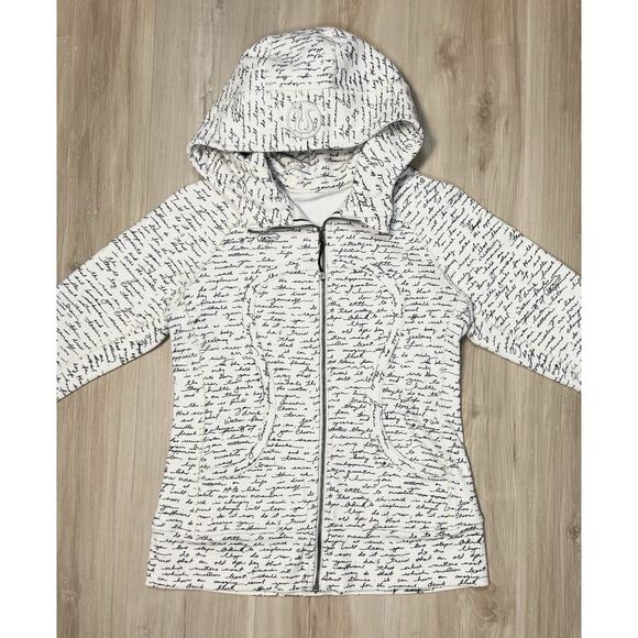 Lululemon Rare Scuba Hoodie II Sz 8 Manifesto Script Ghost RARE Jacket Size 8 - Picture 11 of 16